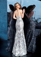 Jovani - 67330 Strapless Embellished Trumpet Dress - back view