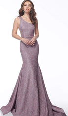 Jovani - 67650 Stretch Glitter Mermaid Dress With Sweep Train - designer evening gown at Silhouette Dresses