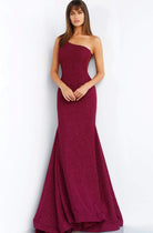 Jovani - 67650 Stretch Glitter Mermaid Dress With Sweep Train - view 7