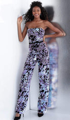 Jovani - 67849 Strapless Sequined Fitted Jumpsuit - designer evening gown at Silhouette Dresses