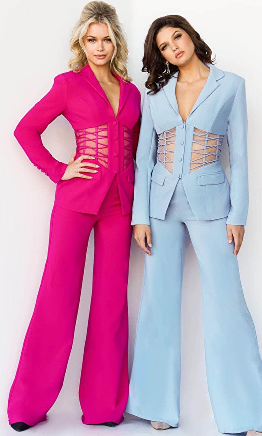Jovani 07227 - Two Piece Sheer Waist Jumpsuit - view 5