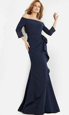 Jovani 08699 - Quarter Sleeve Off-Shoulder Mother of the Groom Dress - view 6