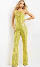Jovani 9017 - Sequin One-Shoulder Jumpsuit - view 4