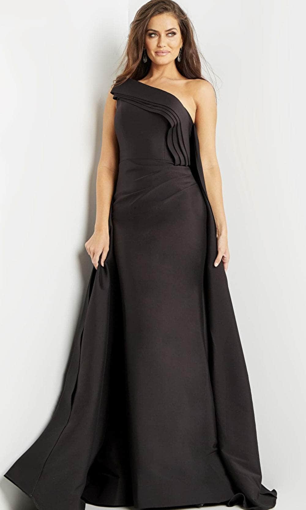 Jovani 09203 - Asymmetrical Pleated Evening Gown - designer prom dress at Silhouette Dresses
