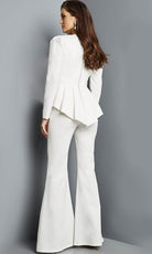 Jovani 09381 - Peplum Jacket Two-Piece Jumpsuit - back view