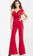 Jovani 09525 - V-Neck Single Strap Jumpsuit - designer formal jumpsuit at Silhouette Dresses