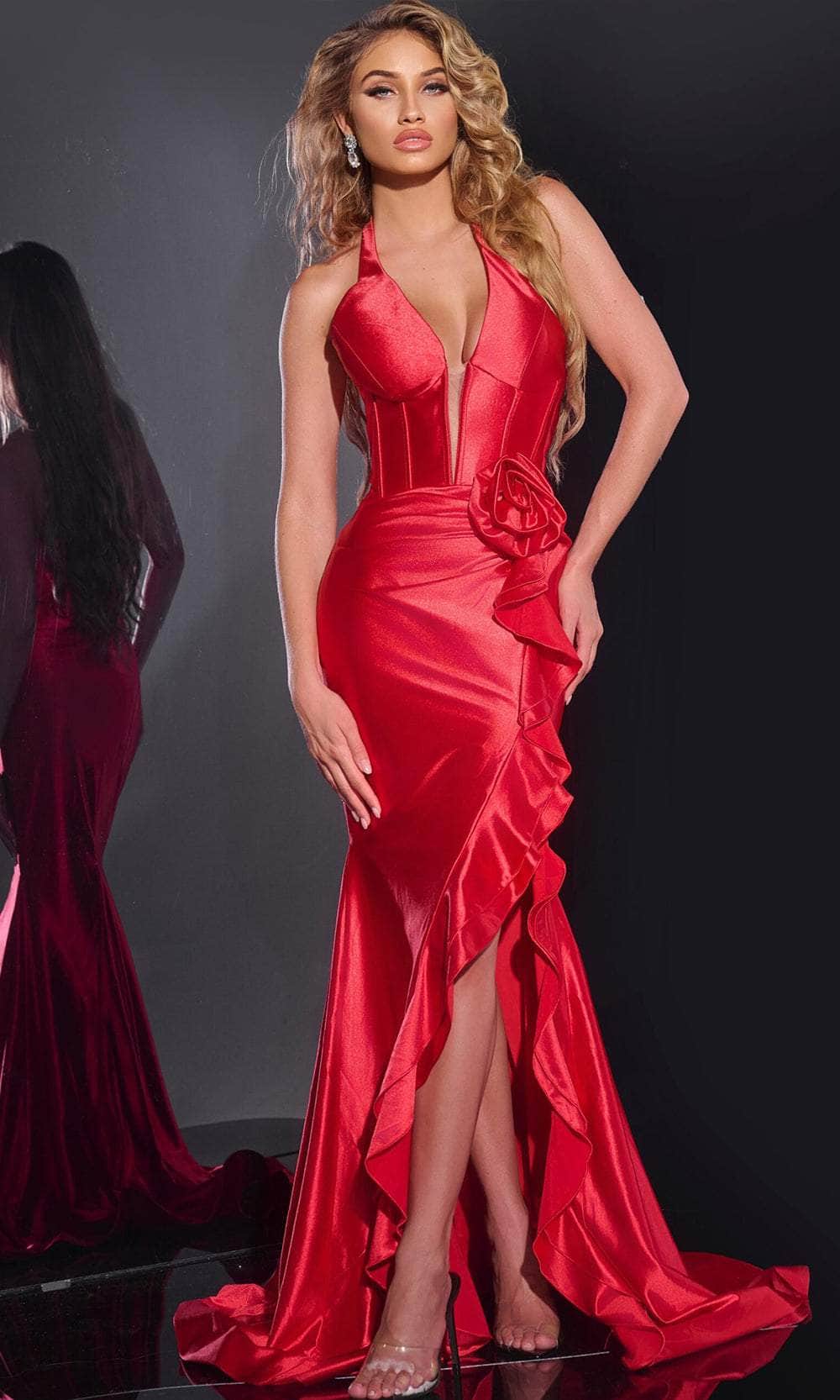 Jovani D5306 - Rose Ruffles Prom Dress - designer prom dress at Silhouette Dresses