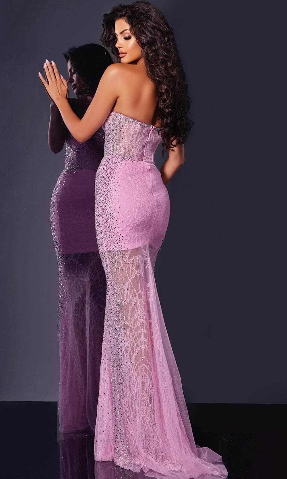 Jovani D5503 - Beaded Illusion Skirt Prom Dress - detail view