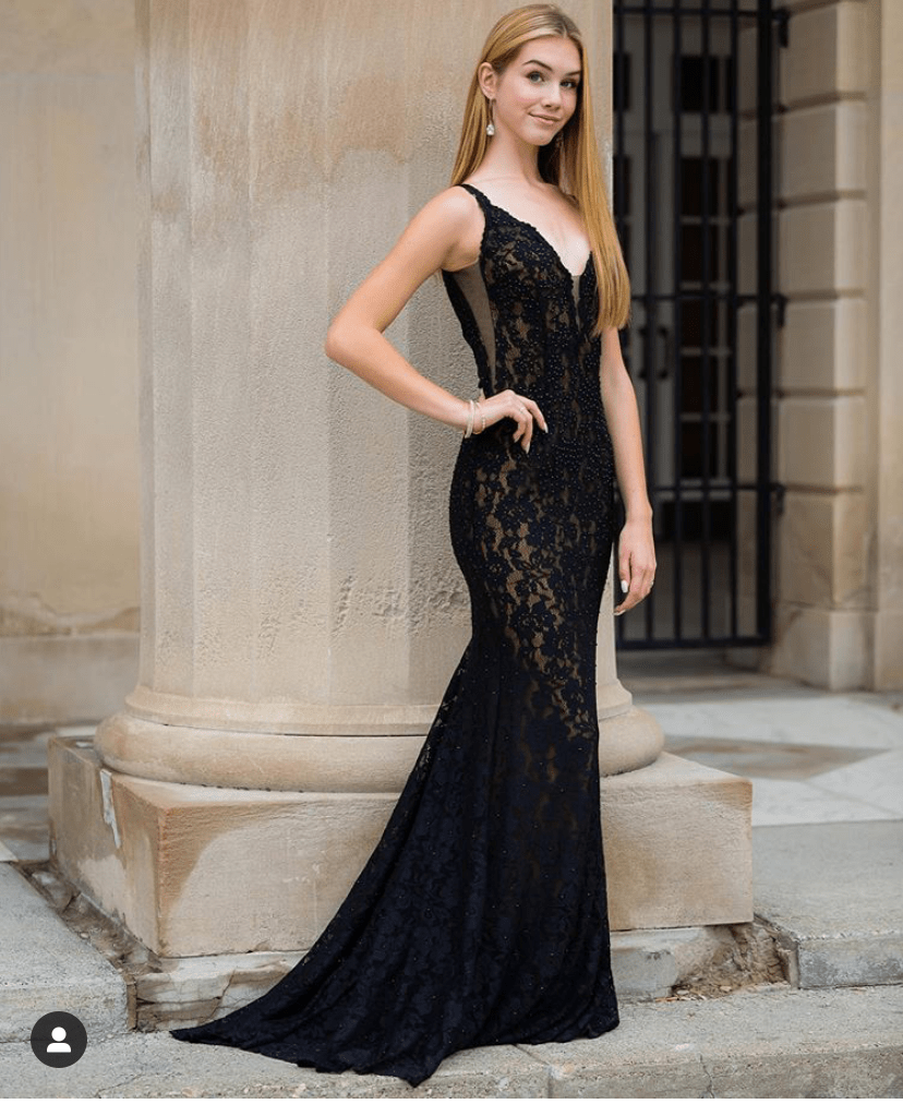 Jovani - Fitted Lace Prom Dress 48994 - designer prom dress at Silhouette Dresses