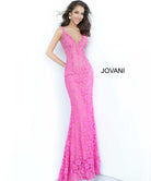 Jovani - Fitted Lace Prom Dress 48994 - view 12