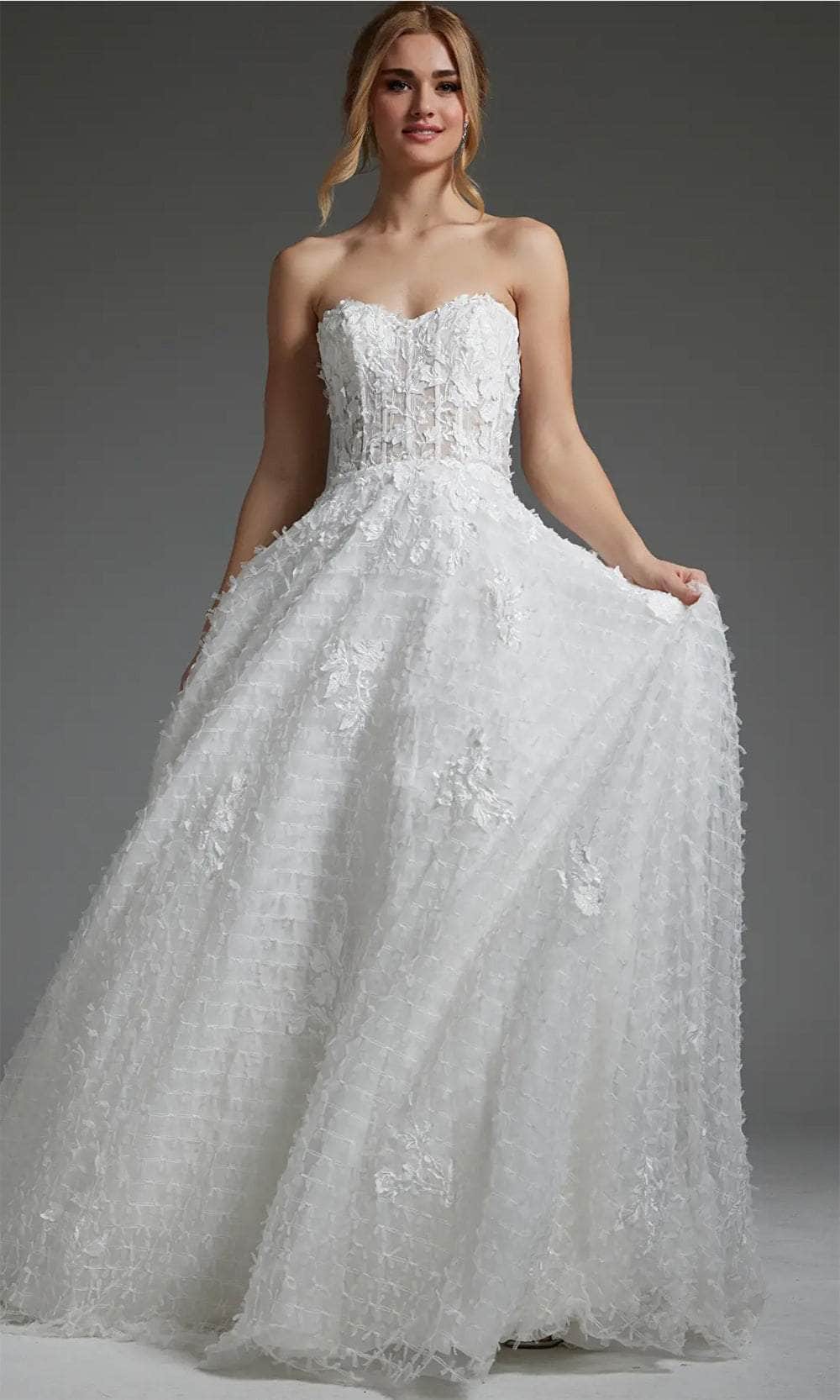 Jovani JB07165 - Textured Corset Bridal Gown - designer wedding dress at Silhouette Dresses
