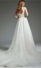 Jovani JB07647 - Glitter A-Line Bridal Gown - back view
