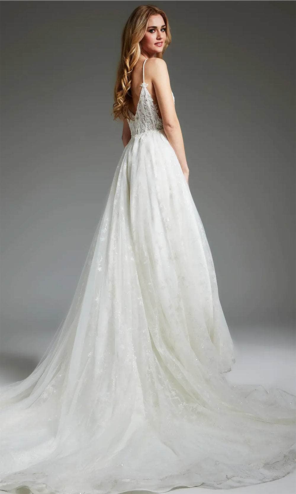 Jovani JB07647 - Glitter A-Line Bridal Gown - view 4