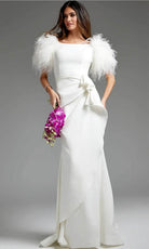 Jovani JB09153 - Draped Mermaid Bridal Gown - detail view