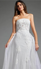Jovani JB24560 - Strapless Overskirt Bridal Gown - detail view