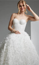 Jovani JB26295 - Paillette A-Line Bridal Gown - detail view