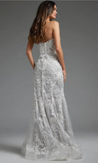 Jovani JB38221 - Lace Mermaid Bridal Gown - back view