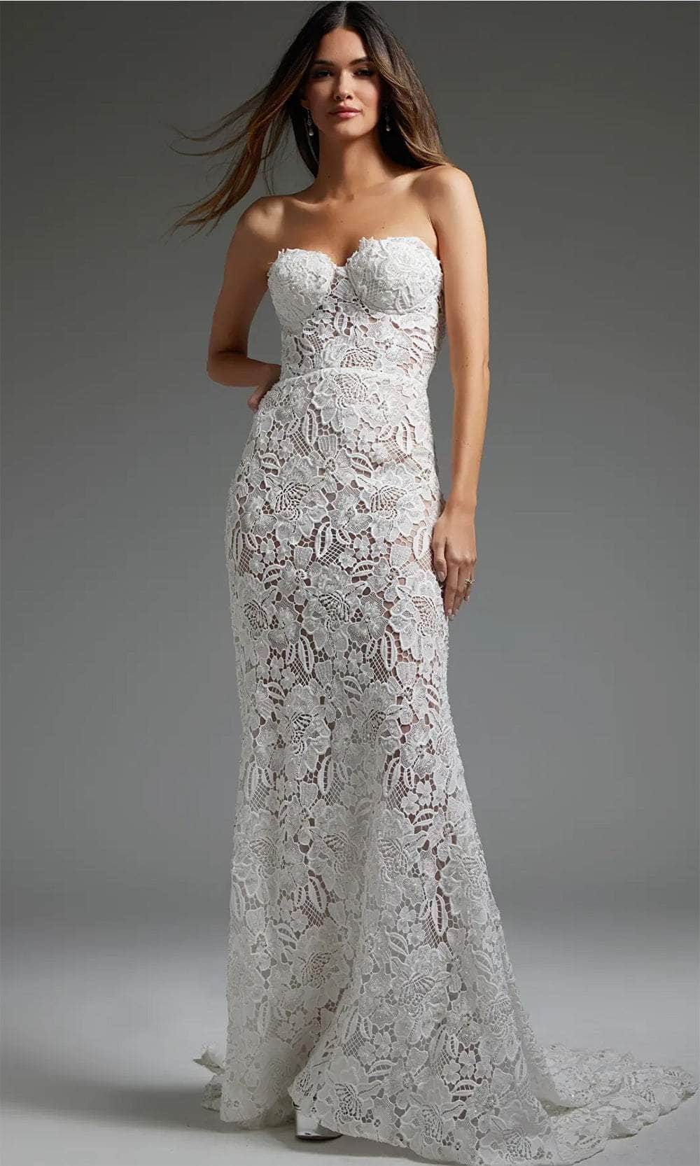 Jovani JB38271 - Lace Corset Bridal Gown - designer wedding dress at Silhouette Dresses