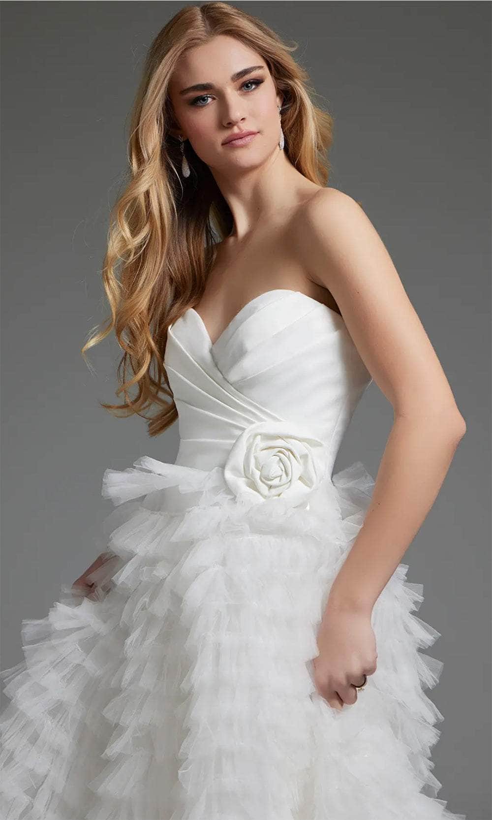 Jovani JB38958 - Ruffled A-Line Bridal Gown - view 6