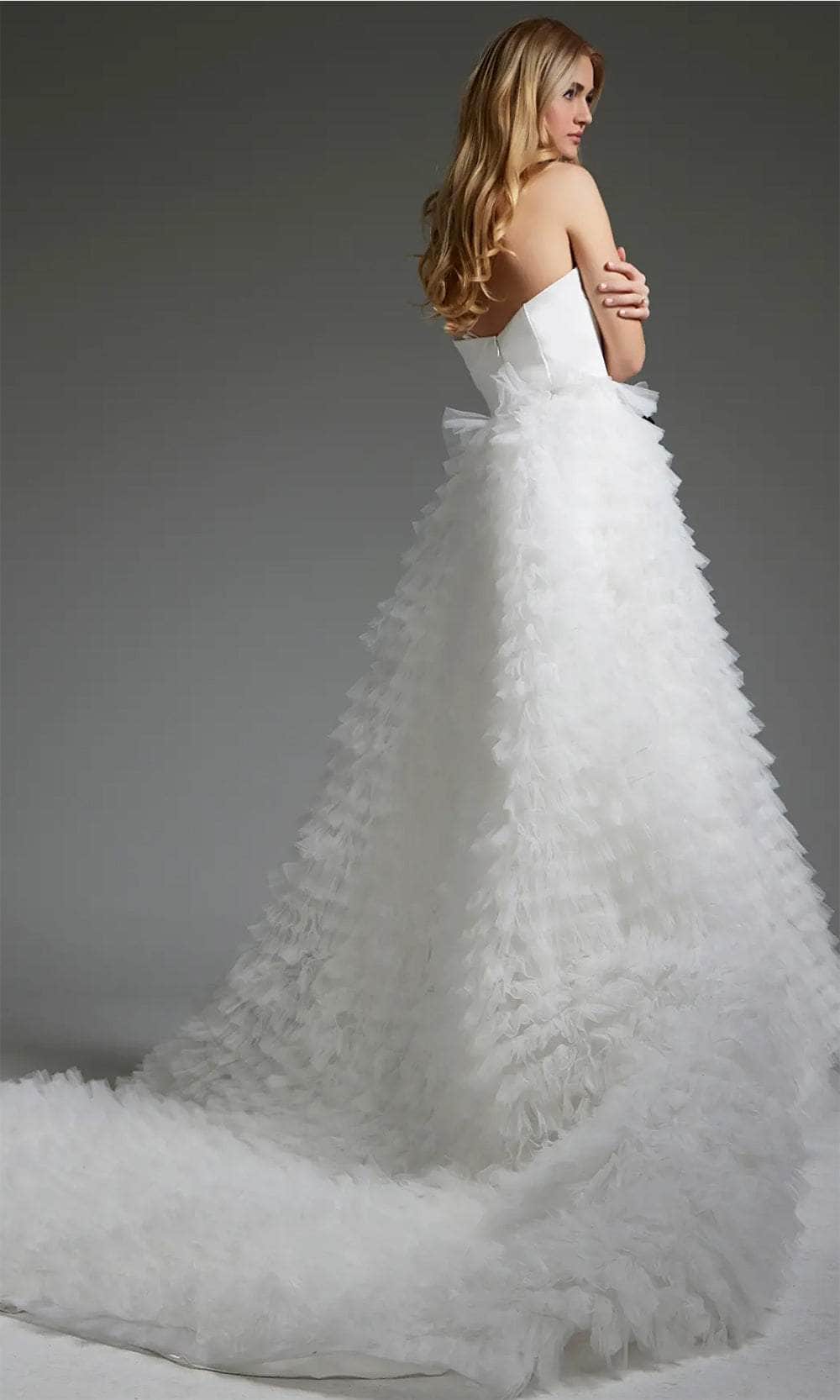 Jovani JB38958 - Ruffled A-Line Bridal Gown - view 4