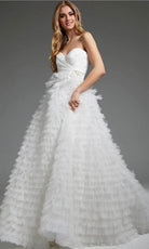 Jovani JB38958 - Ruffled A-Line Bridal Gown - detail view