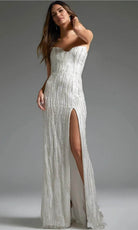 Jovani JB39260 - Strapless Bridal Gown with Slit - back view