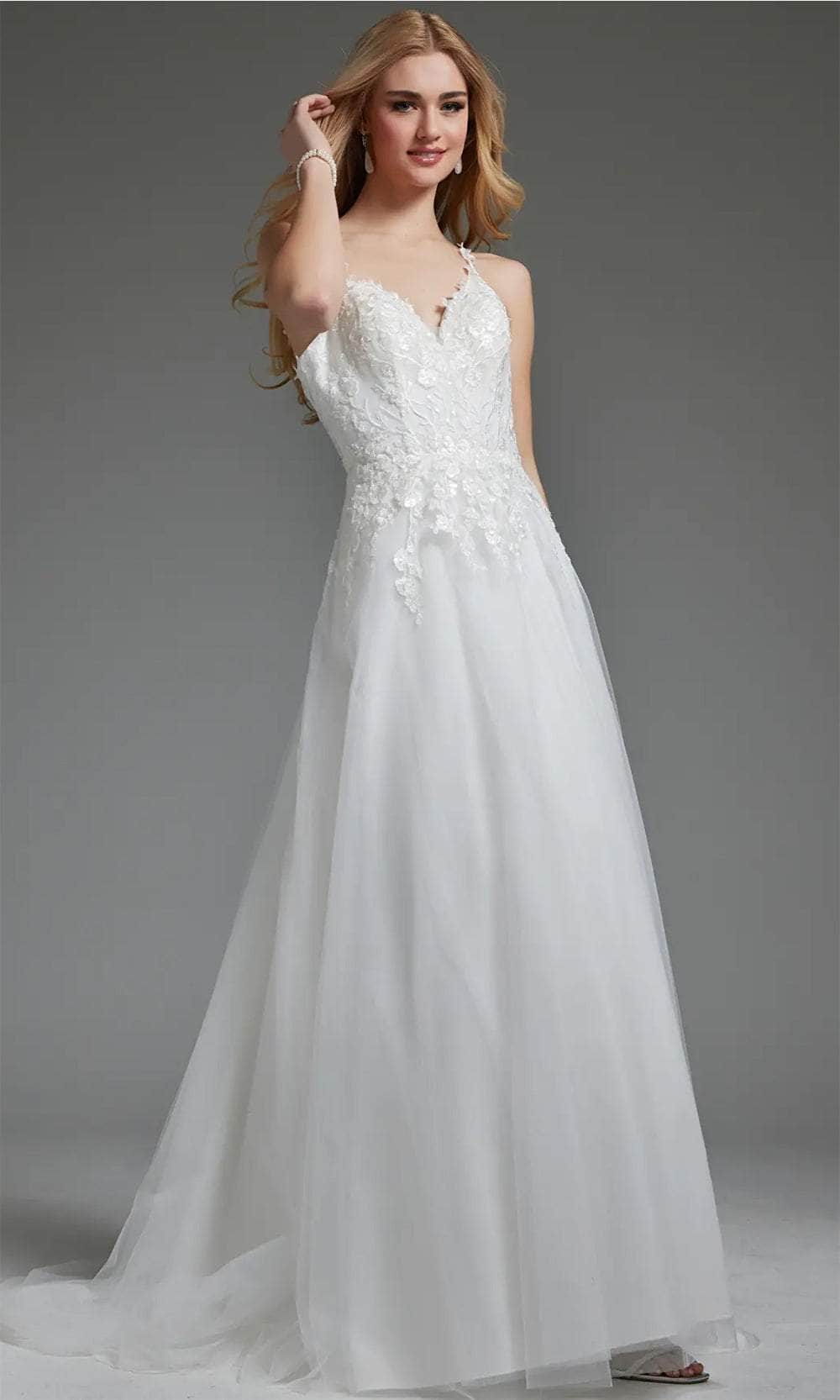 Jovani JB40513 - Embroidered Tulle Bridal Gown - designer wedding dress at Silhouette Dresses
