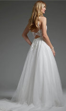 Jovani JB40513 - Embroidered Tulle Bridal Gown - back view