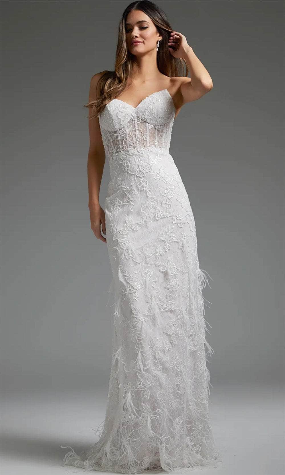 Jovani JB40590 - Lace Sheath Bridal Dress - designer wedding dress at Silhouette Dresses