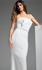 Jovani JB40597 - Straight-Across Simple Bridal Dress - view 4