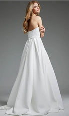 Jovani JB40599 - Strapless Pleated A-Line Bridal Gown - view 4