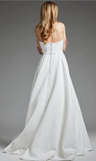 Jovani JB40599 - Strapless Pleated A-Line Bridal Gown - back view