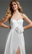 Jovani JB40825 - Strapless See-Through Back Bridal Gown - detail view