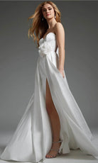 Jovani JB40825 - Strapless See-Through Back Bridal Gown - back view