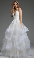 Jovani JB41002 - Sleeveless Sequin Appliqued Bridal Gown - designer wedding dress at Silhouette Dresses