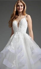Jovani JB41002 - Sleeveless Sequin Appliqued Bridal Gown - view 4