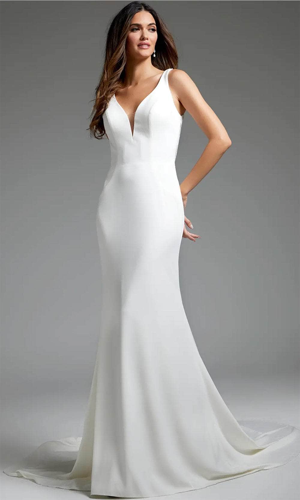 Jovani JB42222 - Lace Square Back Bridal Gown - designer wedding dress at Silhouette Dresses