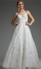 Jovani JB422225 - V-Neck Sequin Embroidered Bridal Gown - designer wedding dress at Silhouette Dresses
