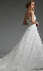 Jovani JB422225 - V-Neck Sequin Embroidered Bridal Gown - back view