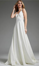 Jovani JB42294 - Beaded Lace Illusion Back Bridal Gown - designer wedding dress at Silhouette Dresses
