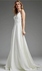 Jovani JB42294 - Beaded Lace Illusion Back Bridal Gown - view 5