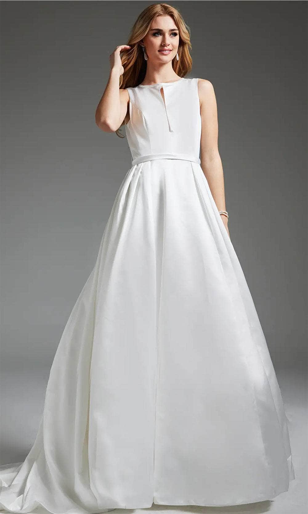 Jovani JB42319 - Jewel Neck Front Keyhole Bridal Gown - designer wedding dress at Silhouette Dresses