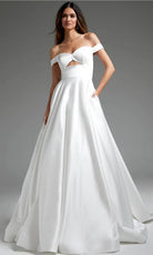 Jovani JB42626 - Off Shoulder Front Cutout Bridal Gown - designer wedding dress at Silhouette Dresses