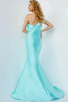 Jovani 04723 - Pleated Bodice One Shoulder Mermaid Gown - view 4