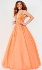 Jovani 22831 - Lace Applique A-Line Prom Gown - back view