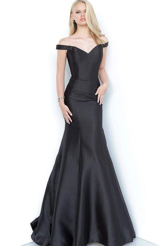 JVN by Jovani JVN3245 - Off-Shoulder Long Mermaid Dress - designer pageant gown at Silhouette Dresses