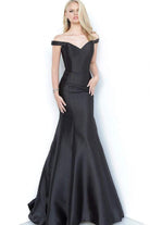 JVN by Jovani JVN3245 - Off-Shoulder Long Mermaid Dress - designer pageant gown at Silhouette Dresses