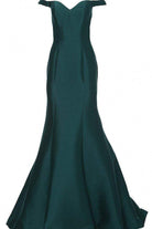 JVN by Jovani JVN3245 - Off-Shoulder Long Mermaid Dress - detail view