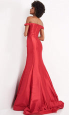 JVN by Jovani JVN3245 - Off-Shoulder Long Mermaid Dress - back view