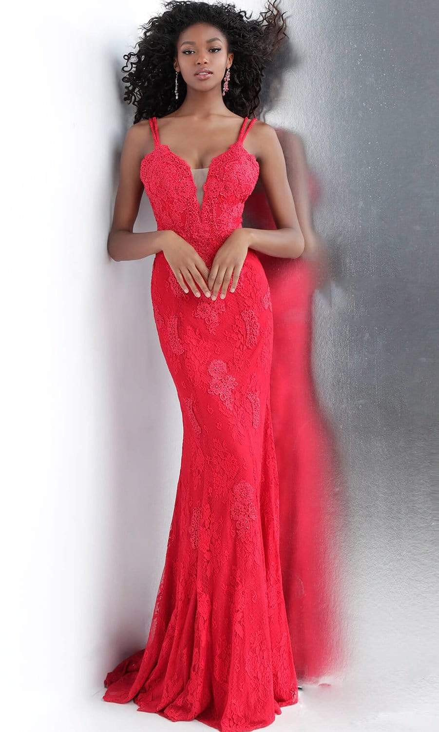 jovani red lace dress JVN by Size:US12 UK16 Birthday ootd Natural Silhouette Satin A-Line Mother of